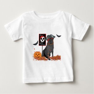 Camiseta De Bebé Labrador Retriever Negro Pirata
