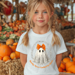 Camiseta De Bebé Lace Ghost with Bow in Wreath and Stars