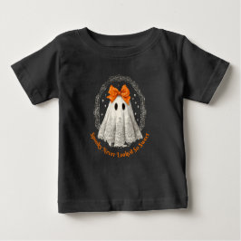 Camiseta De Bebé Lace Ghost with Bow in Wreath and Stars