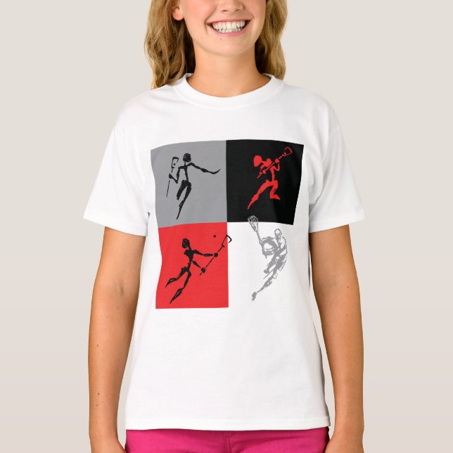 Camiseta De Bebé Lacrosse abstracto (Anverso)