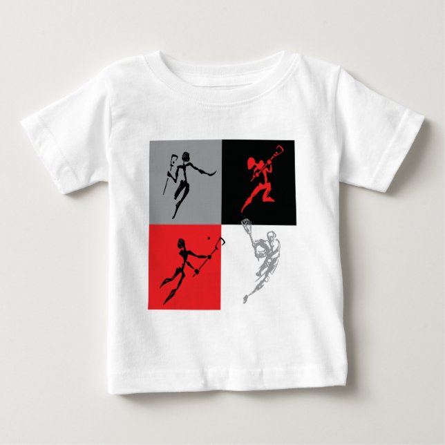 Camiseta De Bebé Lacrosse abstracto (Anverso)