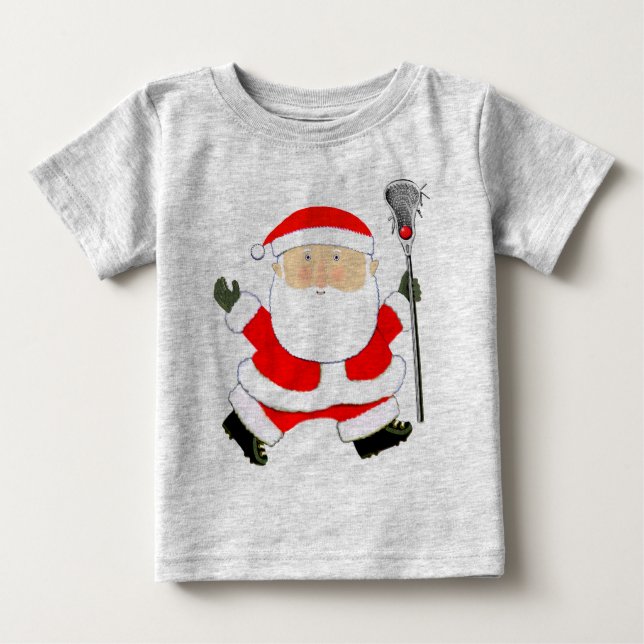 Camiseta De Bebé Lacrosse Navidad (Anverso)