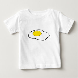 Camiseta De Bebé Lado soleado de dibujo de los huevos escalfados
