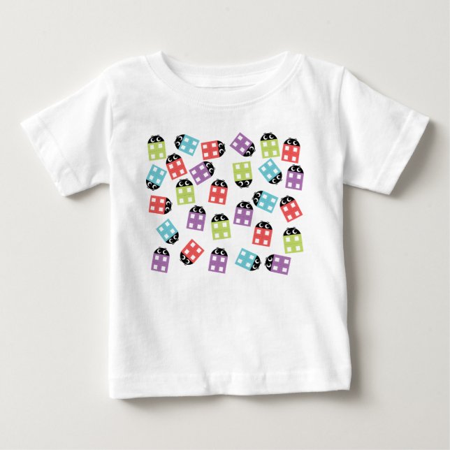Camiseta De Bebé Ladrillos graciosos y coloridos (Anverso)
