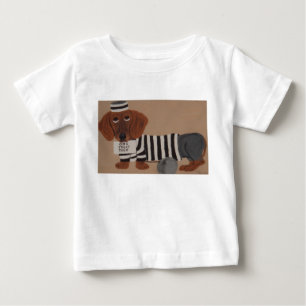 Camiseta De Bebé Ladrón de Golosinas Dachshund Presidiario