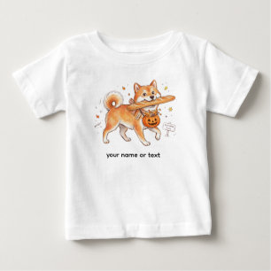 Camiseta De Bebé Ladrón de panadería Shiba Inu - Perro lindo llevan