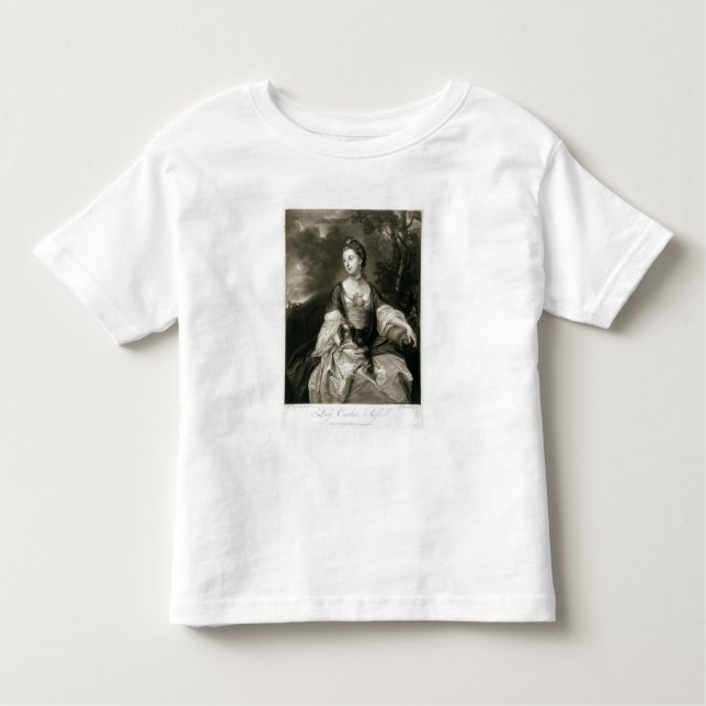 Camiseta De Bebé Lady Caroline Russell, grabada por James McArdell (Anverso)