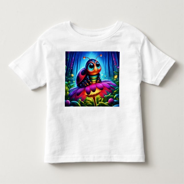 Camiseta De Bebé Ladybug de ojos grandes con un brillo místico (Anverso)