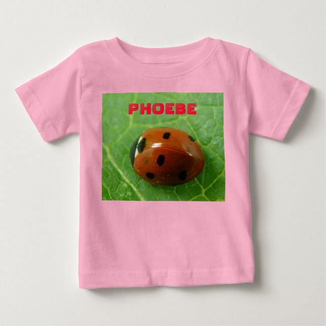 Camiseta De Bebé Ladybug Personalizable Baby (Anverso)