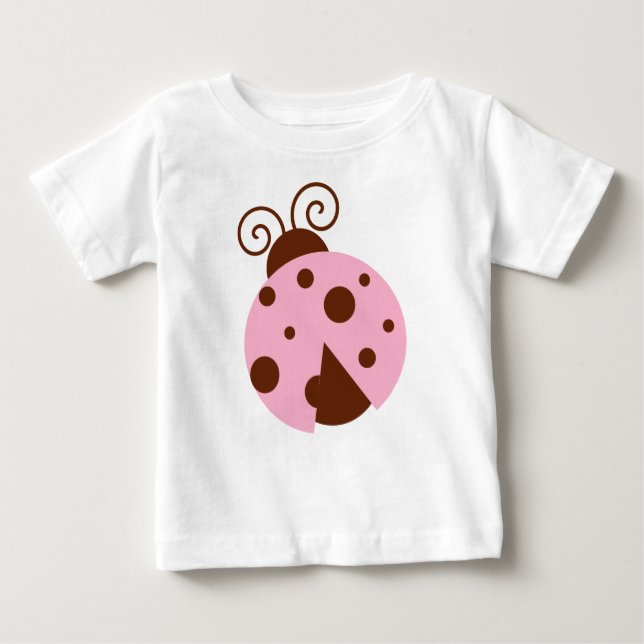 Camiseta De Bebé Ladybug, Pink Ladybug, Cute Ladybug, Ladybird (Anverso)