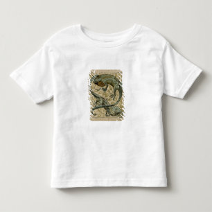Camiseta De Bebé Lagartos, diseño para una teja (w/c en el papel)