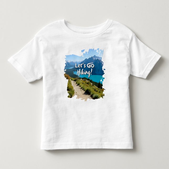 Camiseta De Bebé Lago de Montaña ¡Vamos de Senderismo! (Anverso)