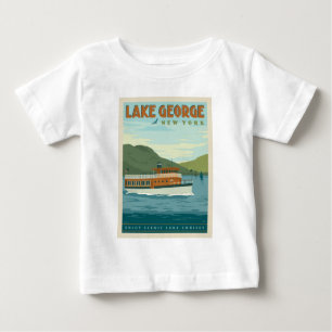 Camiseta De Bebé Lago George, Nueva York Barco de época