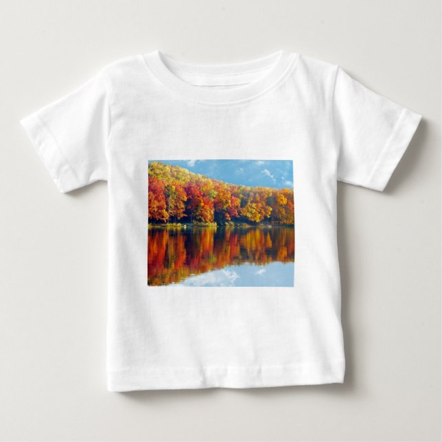 Camiseta De Bebé Lago Otoño (Anverso)