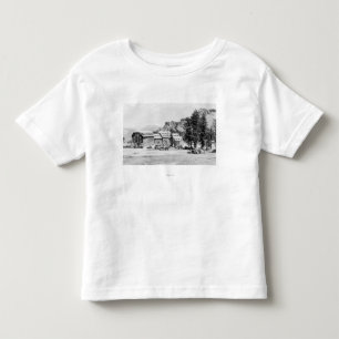 Camiseta De Bebé Lago PhotographCrater de la casa de campo del lago