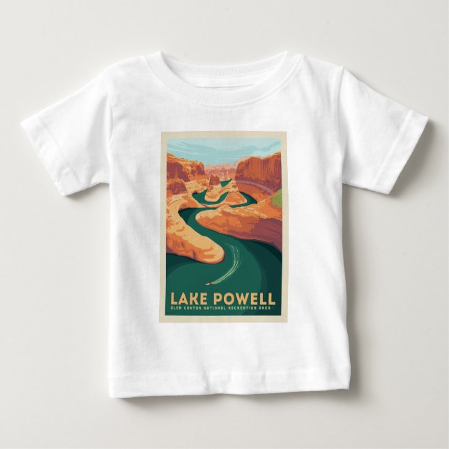 Camiseta De Bebé Lago Powell | Arizona y Utah (Anverso)