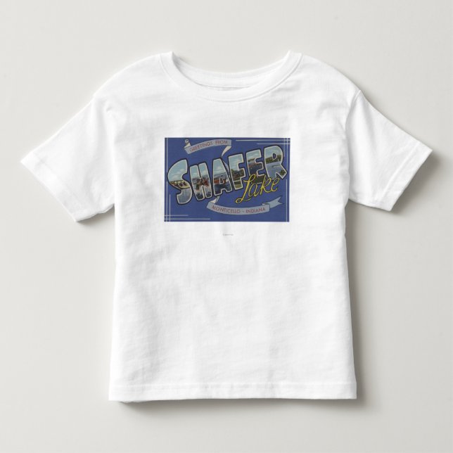 Camiseta De Bebé Lago Shafer - escenas grandes de la letra (Anverso)