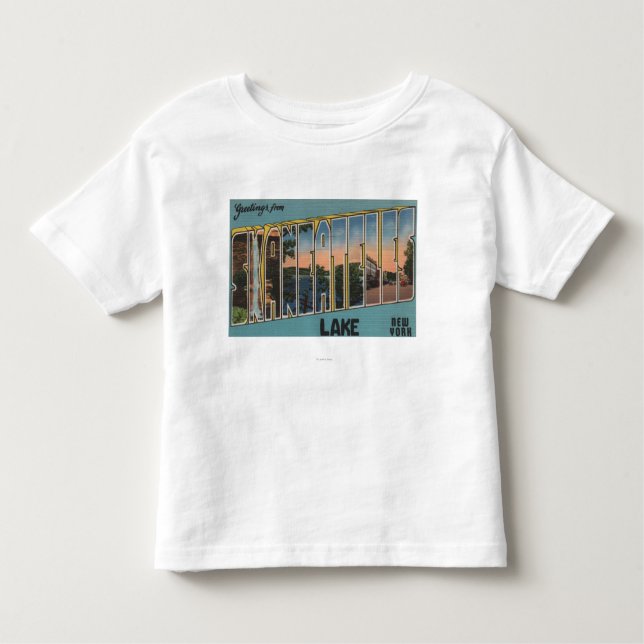 Camiseta De Bebé Lago Skaneateles, Nueva York - escenas grandes de (Anverso)