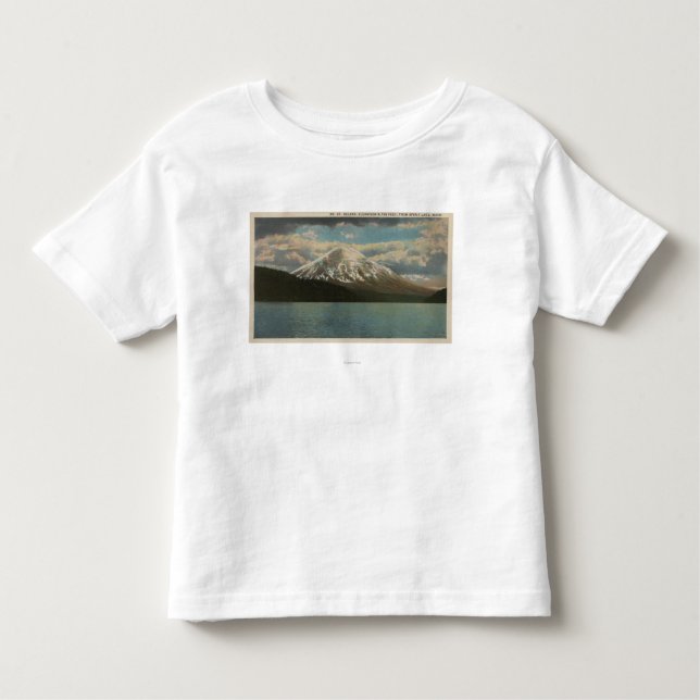 Camiseta De Bebé Lago spirit, WA - vista de Mt. St Helens (Anverso)