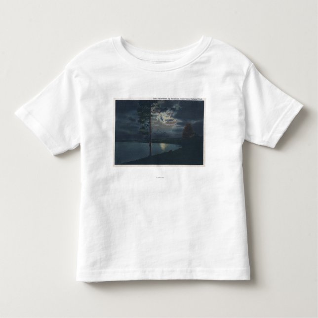 Camiseta De Bebé Lago Yellowstone, WYView del lago por claro de (Anverso)