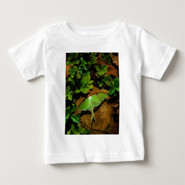 Camiseta De Bebé Lágrima luna verde gigante (Anverso)