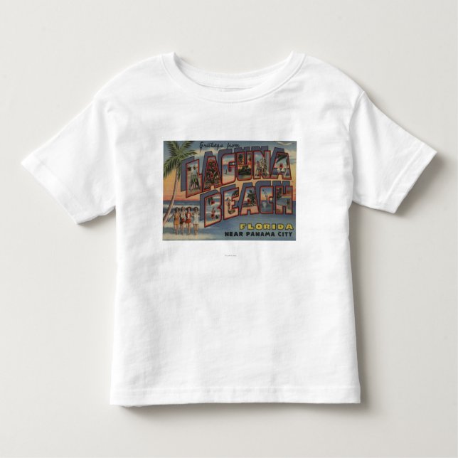 Camiseta De Bebé Laguna Beach, la Florida - escenas grandes de la (Anverso)