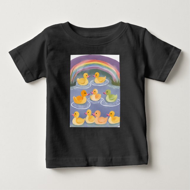 Camiseta De Bebé Laguna de pato arco iris (Anverso)