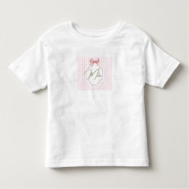 Camiseta De Bebé Lainey Baby Nursery Personalizado Bow&Gingham