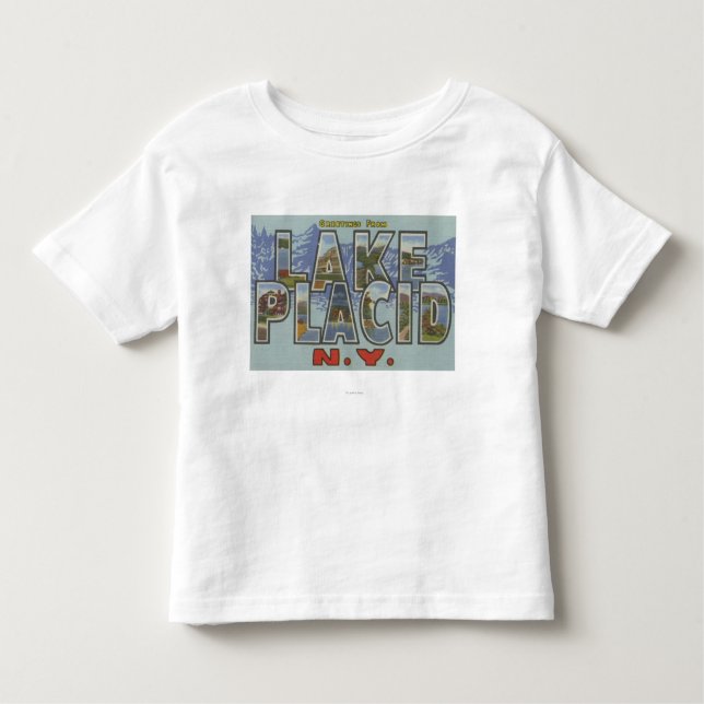 Camiseta De Bebé Lake Placid, Nueva York - escenas grandes de la (Anverso)