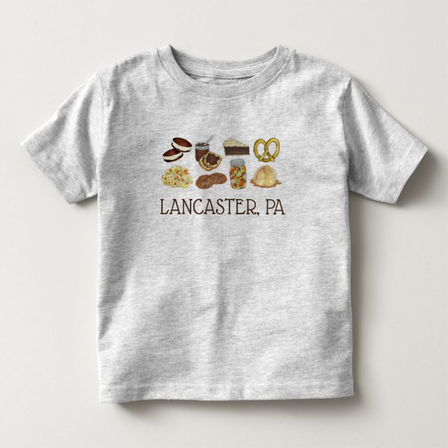 Camiseta De Bebé Lancaster, PA Pennsylvania Dutch Amish Foods (Anverso)