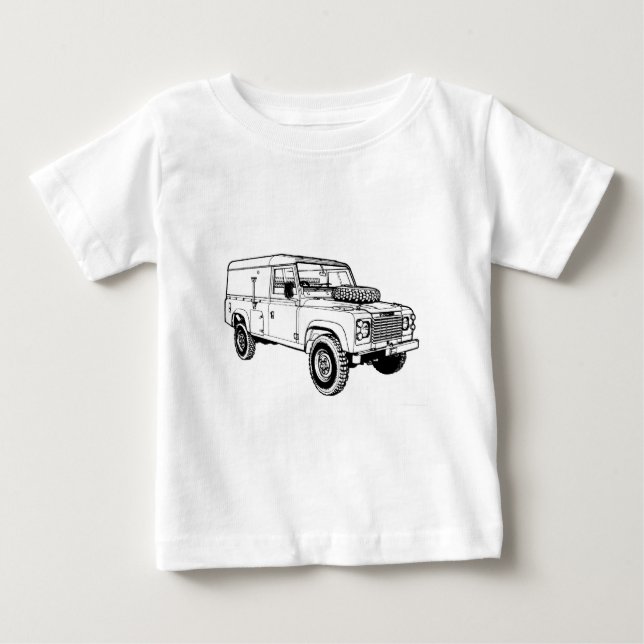 Camiseta De Bebé Land Rover Landy Hikingduck (Anverso)