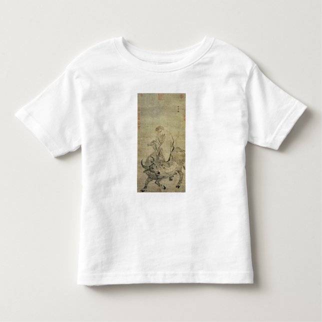 Camiseta De Bebé Lao-tzu que monta su buey, chino, dinastía de Ming (Anverso)