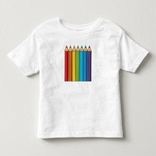Camiseta De Bebé Lápices de colores arcoiris