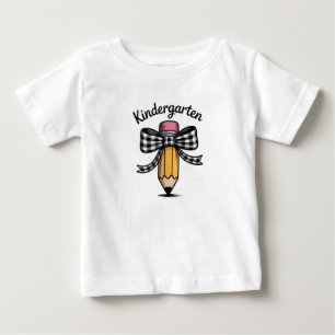 Camiseta De Bebé Lápiz Coqueto Arco Maestra de Jardín de Infancia E