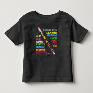 Camiseta De Bebé Lápiz de pedagógico de enseñanza preescolar
