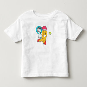 Camiseta De Bebé Lápiz en tenis con raqueta de tenis