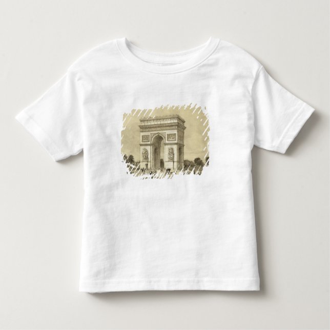 Camiseta De Bebé L'Arc de Triomphe, París, grabada por Auguste Bry (Anverso)