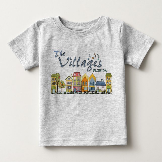 Camiseta De Bebé Las aldeas florida ropa de bebé comunitaria (Anverso)