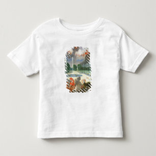 Camiseta De Bebé Las arboledas de Versalles. Vista de la piscina