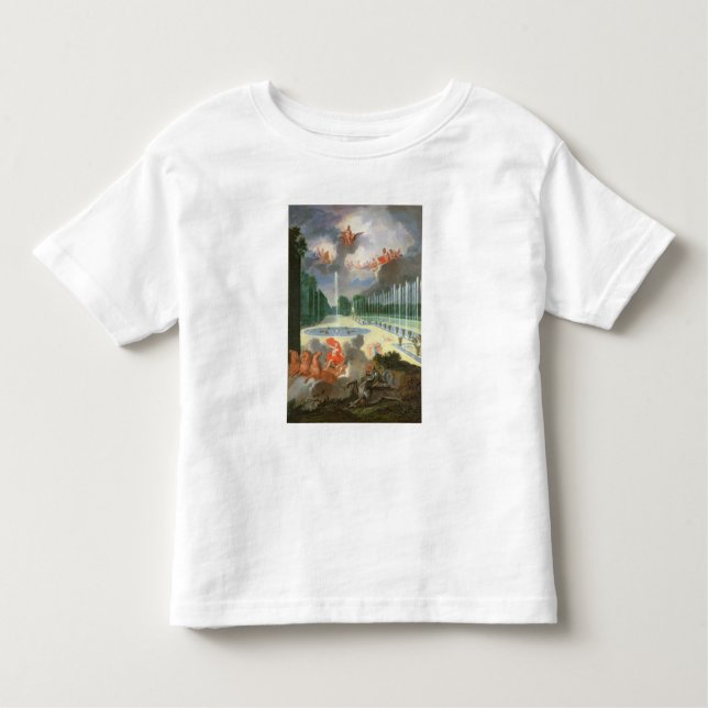 Camiseta De Bebé Las arboledas de Versalles. Vista de la piscina (Anverso)