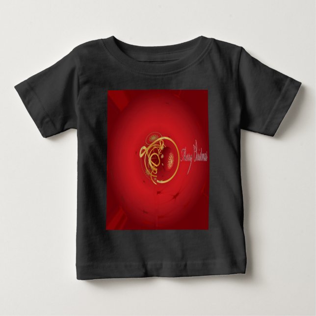 Camiseta De Bebé Las campanas de jingle de los Navidades rojos tien (Anverso)