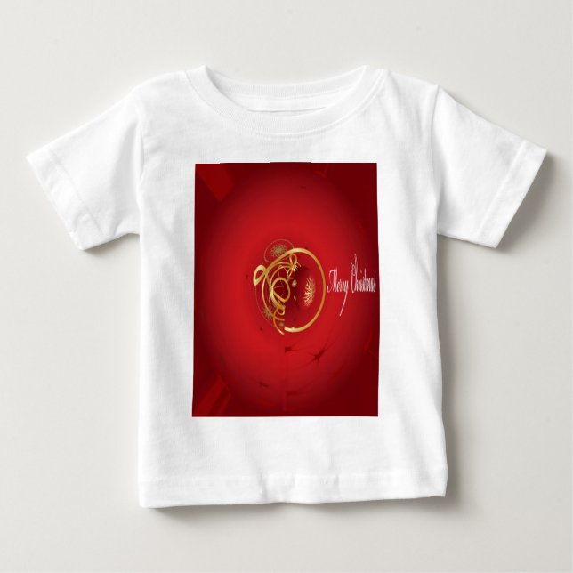 Camiseta De Bebé Las campanas de jingle de los Navidades rojos tien (Anverso)