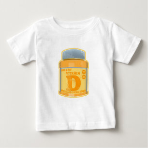Camiseta De Bebé Las cápsulas de vitamina D son salud y bienestar