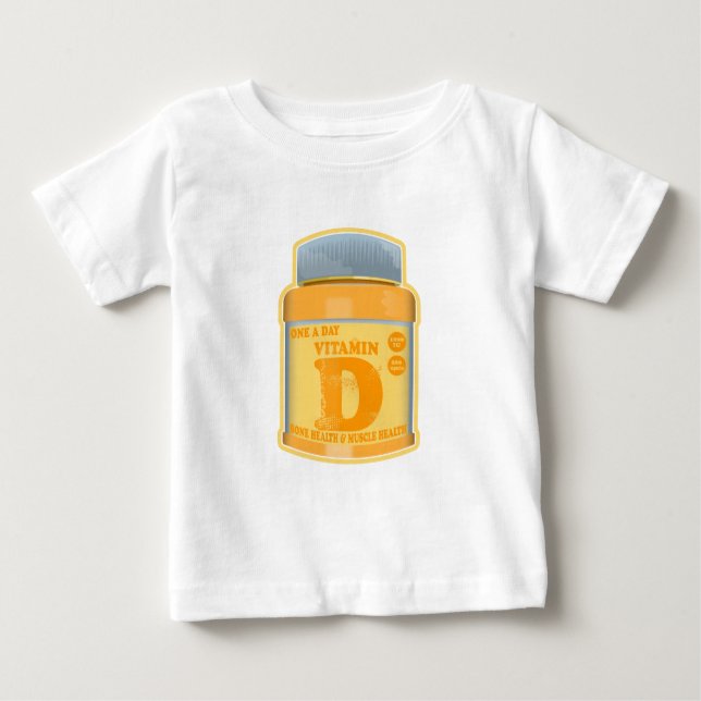 Camiseta De Bebé Las cápsulas de vitamina D son salud y bienestar (Anverso)