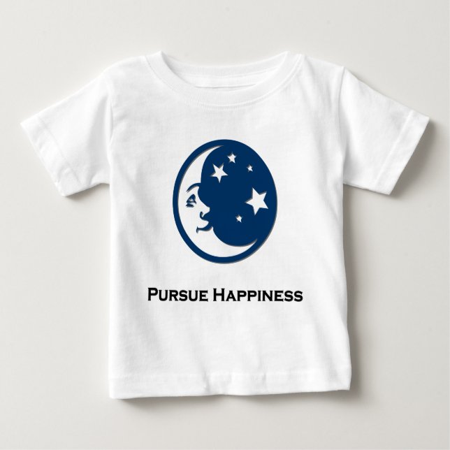 Camiseta De Bebé Las estrellas de la luna buscan la felicidad (Anverso)