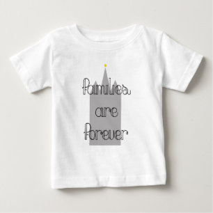 Camiseta De Bebé las familias son para siempre templo mormón lds