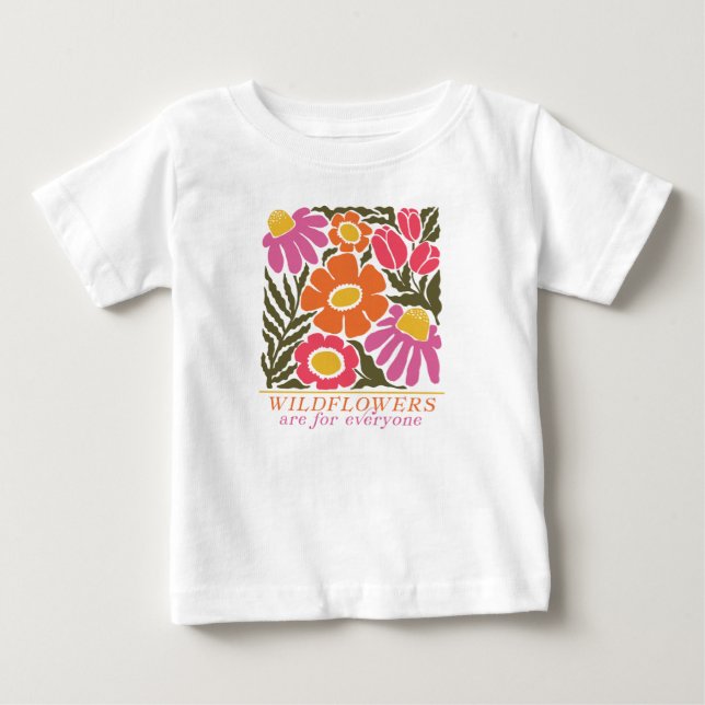Camiseta De Bebé Las flores silvestres son para todos estilo modern (Anverso)