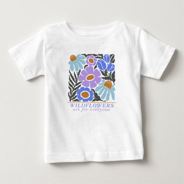 Camiseta De Bebé Las flores silvestres son para todos estilo modern (Anverso)