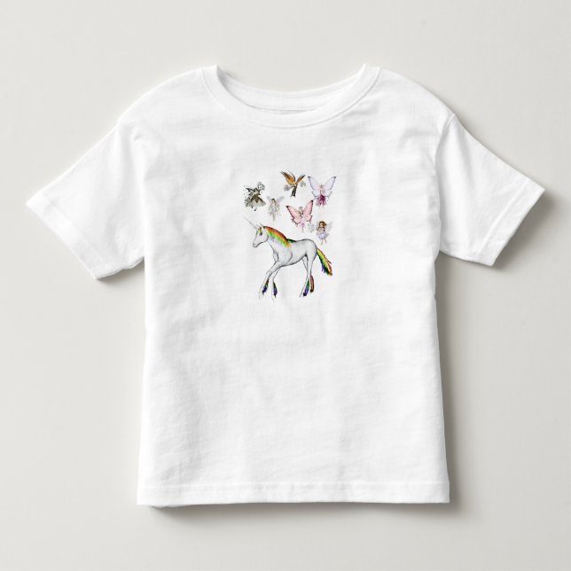 Camiseta De Bebé Las hadas colorean el unicornio (Anverso)