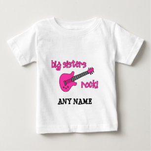 Camiseta De Bebé Las hermanas grandes rompen con la guitarra rosa